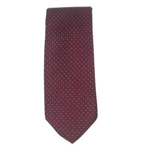 Karoll's Golden Lion Collection Men's Neck Tie 56" L 3" W Polka Dot Red White